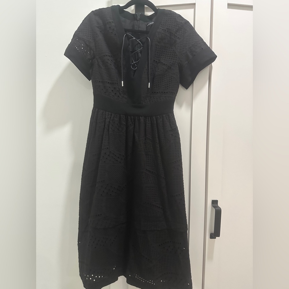 Karen Millen Black Lace Midi Dress